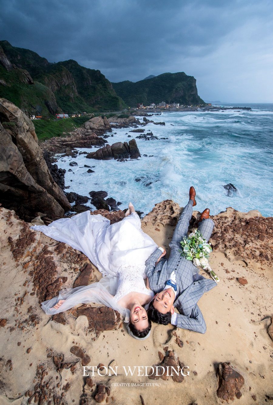 海邊婚紗照,海景婚紗攝影,風景婚紗照,沙灘海景婚紗照